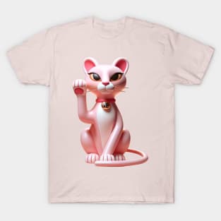 Pink Panther Maneki Neko T-Shirt